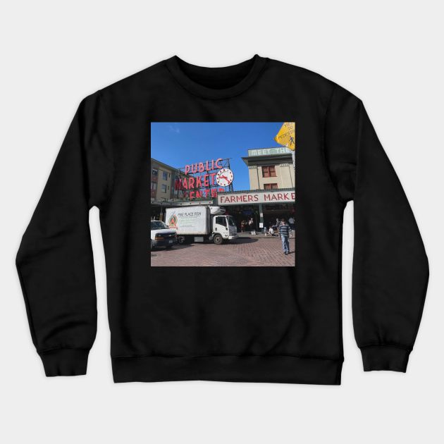 pike place market, seattle Crewneck Sweatshirt by kcvg